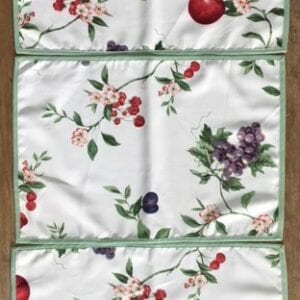 Three white placemats
