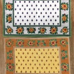 Placemats with floral designs