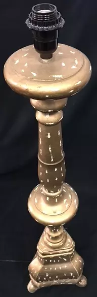 A bronze lamp base