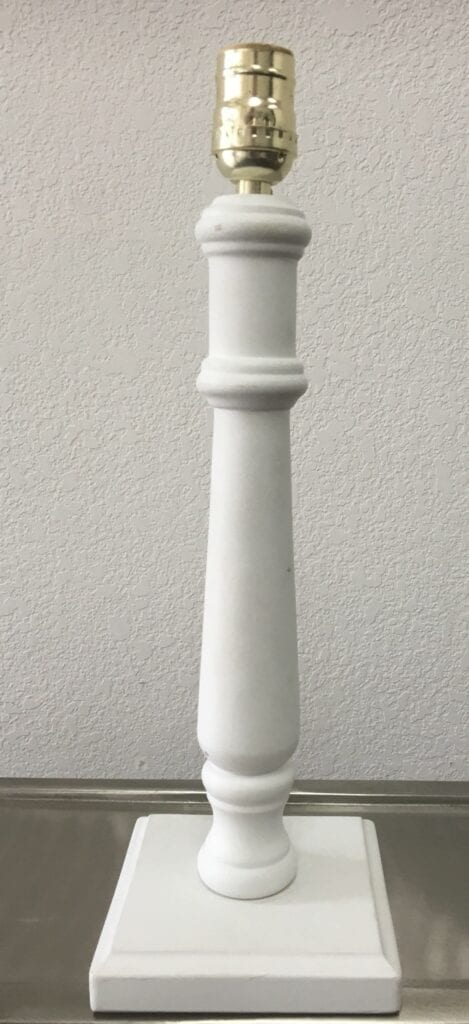 A white empty lamp base sconce