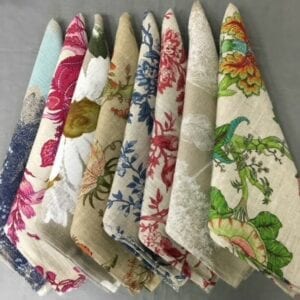 Napkins with colorful designs