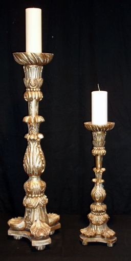 A tall and short candlestand