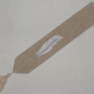 A feather pattern on linen