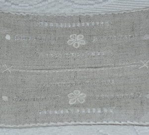 A white embroidery pattern