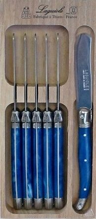 Breadknives with blue handles