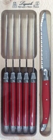 Knives with red handles