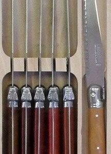 Knives with varying brown handles