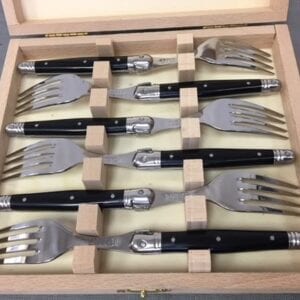 Large forks with black handles