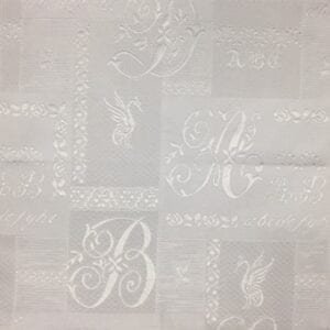 White embroideries in the napkin