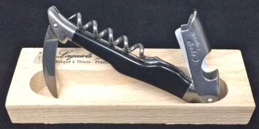 A pocket knife with a cork screw