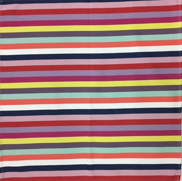Colorful stripes on fabric