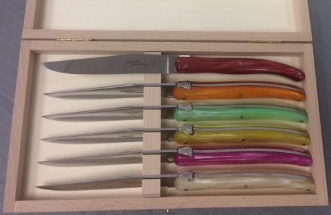 Knives with colored handles