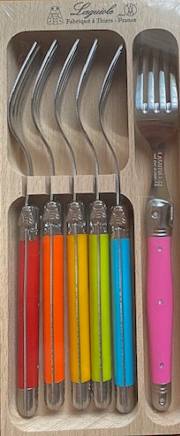 : Forks with colorful handles