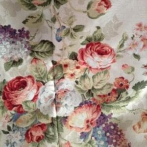 Floral designs printed on fabric